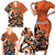 Personalized Canada Haida Eagle Family Matching Short Sleeve Bodycon Dress and Hawaiian Shirt Orange Style - Wonder Print Shop