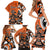 Personalized Canada Haida Eagle Family Matching Short Sleeve Bodycon Dress and Hawaiian Shirt Orange Style - Wonder Print Shop