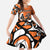 Personalized Canada Haida Eagle Family Matching Summer Maxi Dress and Hawaiian Shirt Orange Style - Wonder Print Shop