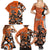 Personalized Canada Haida Eagle Family Matching Summer Maxi Dress and Hawaiian Shirt Orange Style - Wonder Print Shop