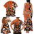 Personalized Canada Haida Eagle Family Matching Tank Maxi Dress and Hawaiian Shirt Orange Style - Wonder Print Shop