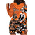 Personalized Canada Haida Eagle Hoodie Dress Orange Style - Wonder Print Shop