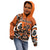 Personalized Canada Haida Eagle Kid Hoodie Orange Style - Wonder Print Shop