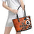 Personalized Canada Haida Eagle Leather Tote Bag Orange Style