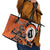 Personalized Canada Haida Eagle Leather Tote Bag Orange Style