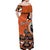 Personalized Canada Haida Eagle Off Shoulder Maxi Dress Orange Style - Wonder Print Shop