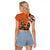 Personalized Canada Haida Eagle Raglan Cropped T Shirt Orange Style