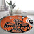 Personalized Canada Haida Eagle Round Carpet Orange Style