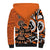 Personalized Canada Haida Eagle Sherpa Hoodie Orange Style - Wonder Print Shop