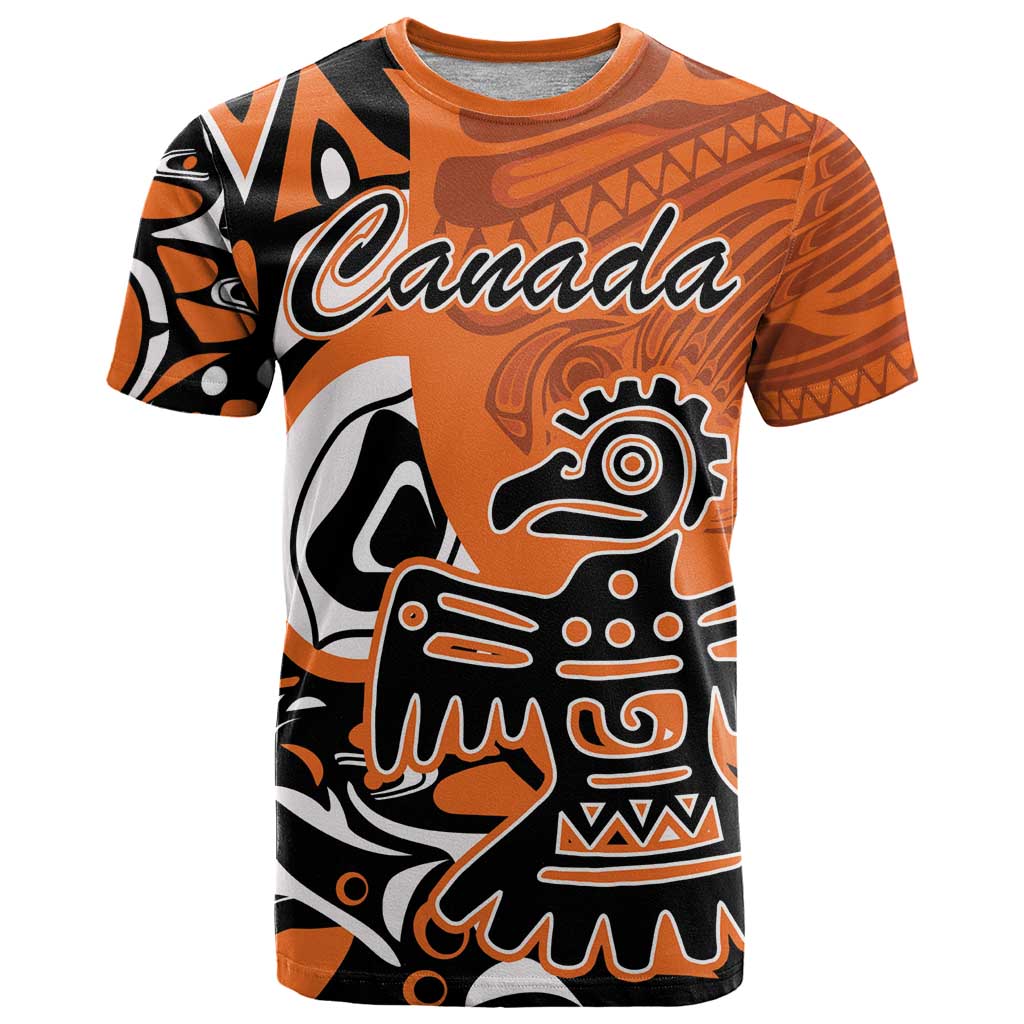 Personalized Canada Haida Eagle T Shirt Orange Style