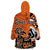 Personalized Canada Haida Eagle Wearable Blanket Hoodie Orange Style - Wonder Print Shop