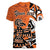 Personalized Canada Haida Eagle Women V-Neck T-Shirt Orange Style - Wonder Print Shop