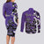 Personalized Canada Haida Eagle Couples Matching Long Sleeve Bodycon Dress and Long Sleeve Button Shirt Purple Style - Wonder Print Shop