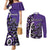 Personalized Canada Haida Eagle Couples Matching Mermaid Dress and Long Sleeve Button Shirt Purple Style