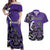 Personalized Canada Haida Eagle Couples Matching Off Shoulder Maxi Dress and Hawaiian Shirt Purple Style - Wonder Print Shop