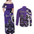 Personalized Canada Haida Eagle Couples Matching Off Shoulder Maxi Dress and Long Sleeve Button Shirt Purple Style - Wonder Print Shop