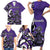 Personalized Canada Haida Eagle Family Matching Short Sleeve Bodycon Dress and Hawaiian Shirt Purple Style - Wonder Print Shop