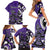 Personalized Canada Haida Eagle Family Matching Short Sleeve Bodycon Dress and Hawaiian Shirt Purple Style - Wonder Print Shop