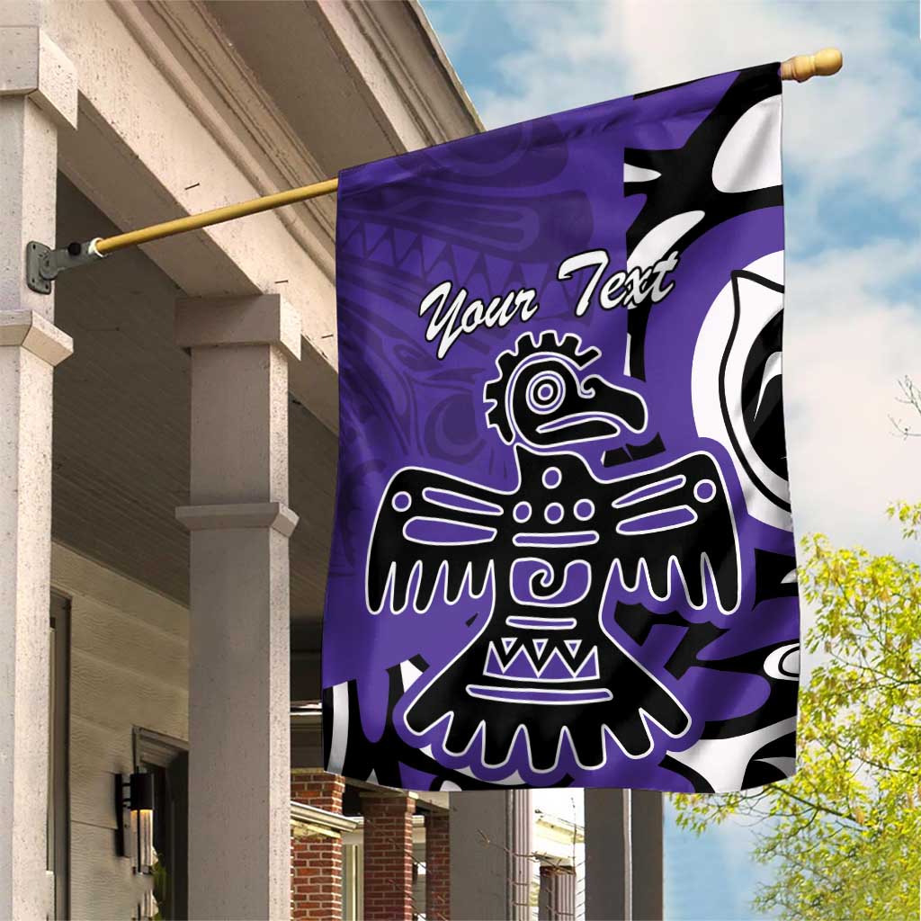 Personalized Canada Haida Eagle Garden Flag Purple Style - Wonder Print Shop