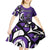 Personalized Canada Haida Eagle Kid Short Sleeve Dress Purple Style - Wonder Print Shop