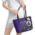 Personalized Canada Haida Eagle Leather Tote Bag Purple Style - Wonder Print Shop