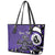 Personalized Canada Haida Eagle Leather Tote Bag Purple Style - Wonder Print Shop