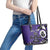 Personalized Canada Haida Eagle Leather Tote Bag Purple Style - Wonder Print Shop