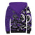 Personalized Canada Haida Eagle Sherpa Hoodie Purple Style