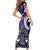 Personalized Canada Haida Eagle Short Sleeve Bodycon Dress Purple Style