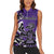 Personalized Canada Haida Eagle Women Sleeveless Polo Shirt Purple Style