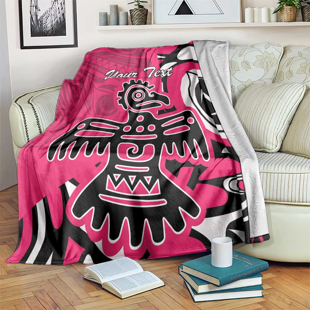 Personalized Canada Haida Eagle Blanket Pink Style