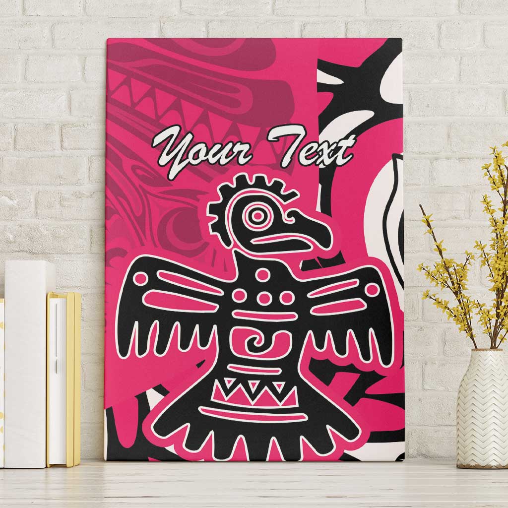 Personalized Canada Haida Eagle Canvas Wall Art Pink Style - Wonder Print Shop