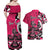 Personalized Canada Haida Eagle Couples Matching Off Shoulder Maxi Dress and Hawaiian Shirt Pink Style - Wonder Print Shop