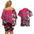 Personalized Canada Haida Eagle Couples Matching Off Shoulder Short Dress and Hawaiian Shirt Pink Style - Wonder Print Shop