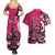 Personalized Canada Haida Eagle Couples Matching Summer Maxi Dress and Hawaiian Shirt Pink Style - Wonder Print Shop