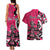 Personalized Canada Haida Eagle Couples Matching Tank Maxi Dress and Hawaiian Shirt Pink Style - Wonder Print Shop