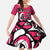 Personalized Canada Haida Eagle Family Matching Off Shoulder Maxi Dress and Hawaiian Shirt Pink Style - Wonder Print Shop