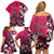 Personalized Canada Haida Eagle Family Matching Off Shoulder Short Dress and Hawaiian Shirt Pink Style - Wonder Print Shop