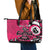 Personalized Canada Haida Eagle Leather Tote Bag Pink Style - Wonder Print Shop