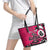 Personalized Canada Haida Eagle Leather Tote Bag Pink Style - Wonder Print Shop