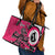 Personalized Canada Haida Eagle Leather Tote Bag Pink Style - Wonder Print Shop