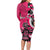 Personalized Canada Haida Eagle Long Sleeve Bodycon Dress Pink Style - Wonder Print Shop