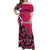 Personalized Canada Haida Eagle Off Shoulder Maxi Dress Pink Style - Wonder Print Shop