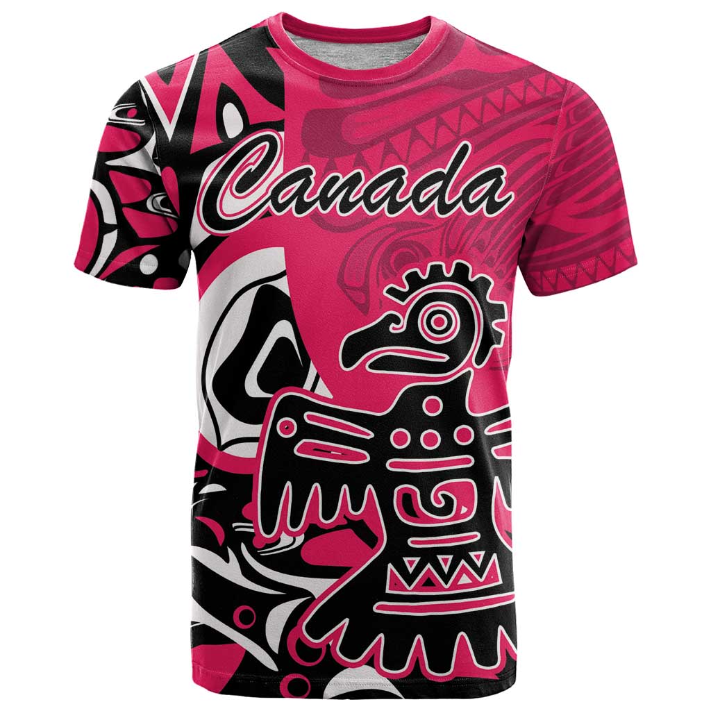 Personalized Canada Haida Eagle T Shirt Pink Style