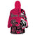 Personalized Canada Haida Eagle Wearable Blanket Hoodie Pink Style