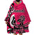 Personalized Canada Haida Eagle Wearable Blanket Hoodie Pink Style