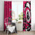 Personalized Canada Haida Eagle Window Curtain Pink Style