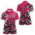 Personalized Canada Haida Eagle Women Polo Shirt Pink Style