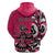 Personalized Canada Haida Eagle Zip Hoodie Pink Style