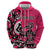 Personalized Canada Haida Eagle Zip Hoodie Pink Style